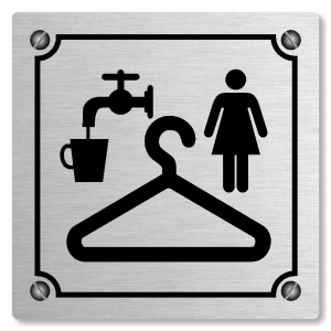 Šatna ženy, 80x80mm, stříbrná, Kansas